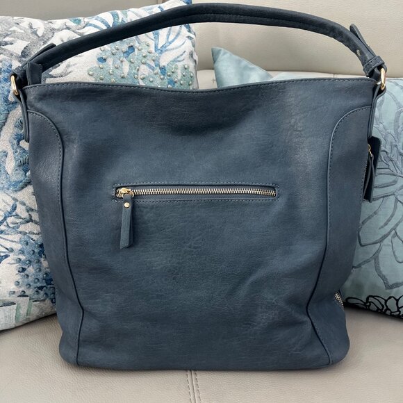 Sasha + Sofi Side Zipper Faux Leather Hobo Bag, Brand New! - Picture 2 of 9